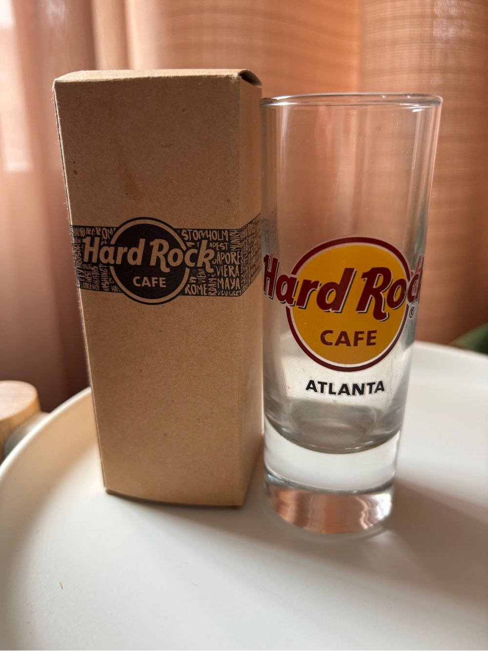 Hard Rock Cafe Atlanta 4" Shooter Shot Bar Glass
